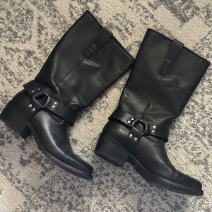 Steve Madden Black Moto Boots